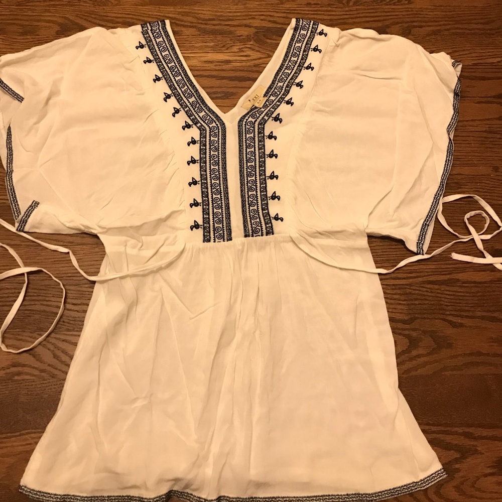White boho blouse